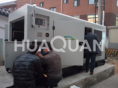 华全静音发电机学校100kW成功案例