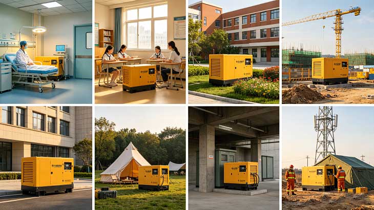 华全静音发电机的应用场景